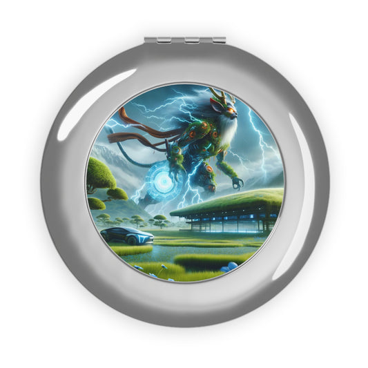 Mirror | Travel Mirror | Compact | Techno-Fantasy | Electric Kirin