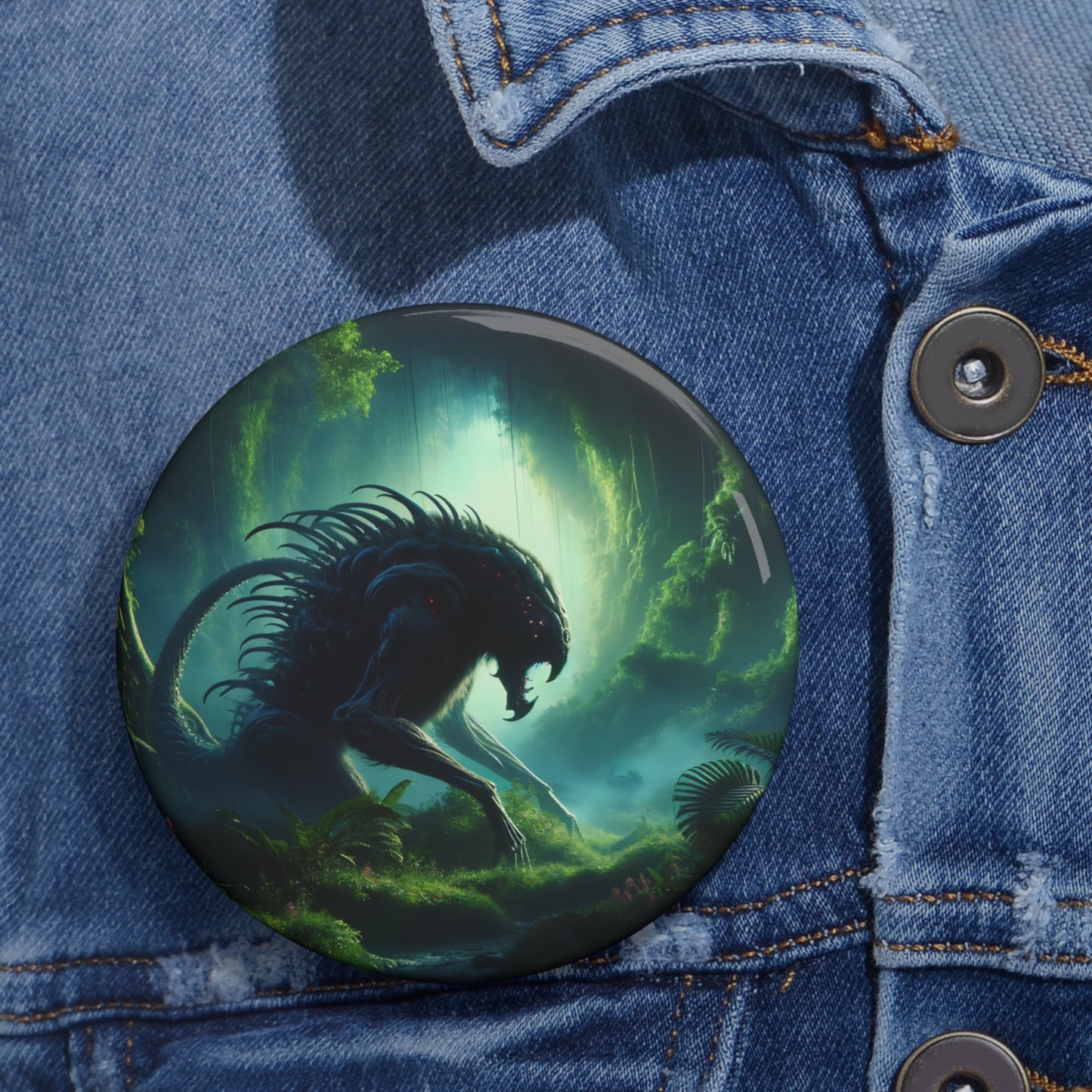 Knapp | Pins | Nål | Bioluminescent Sci-Fi | Predator