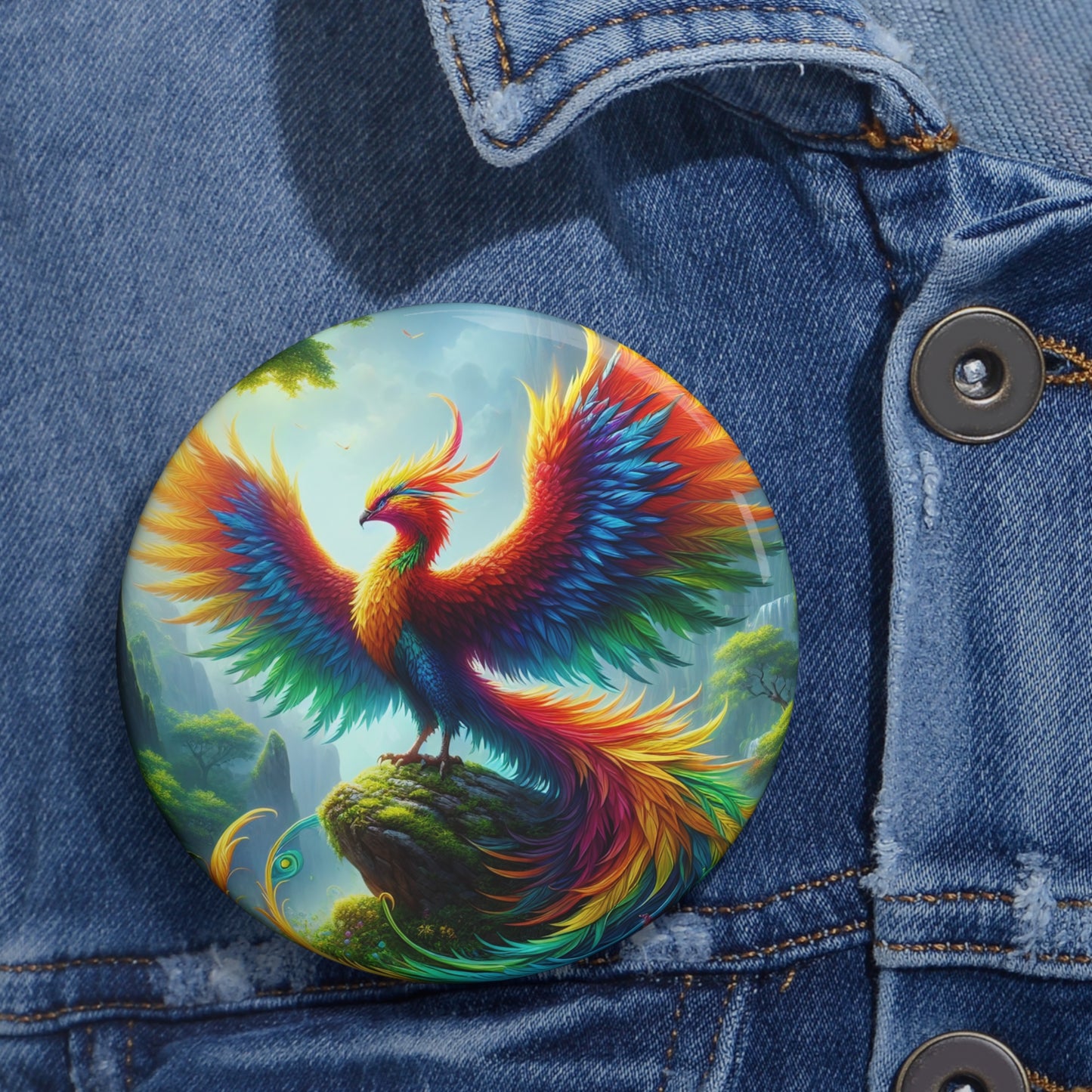 Przypinka | Przypinka agrafka | Z zapięciem na szpilkę | Mit mityczny | Feniksolgia | Ognisty ptak