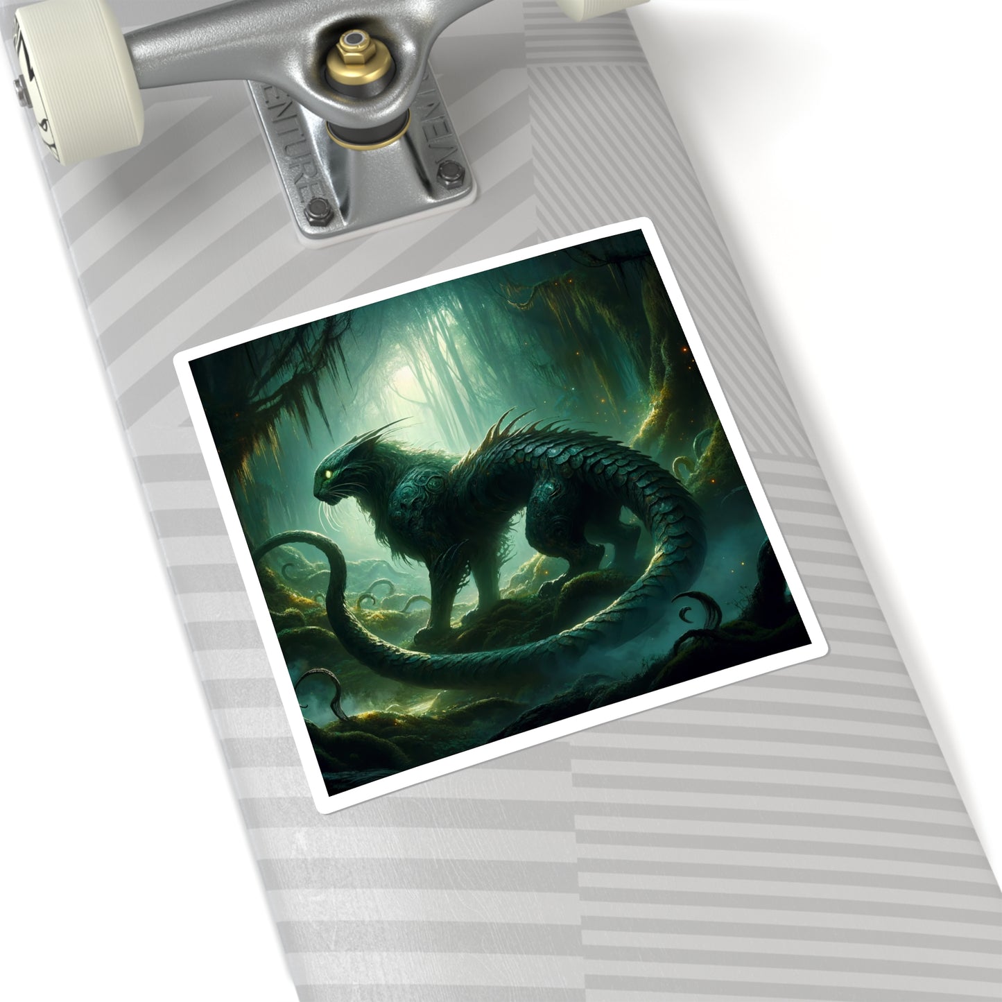 스티커 | 사각형 | 다크 판타지 | 미스틱 키메라 | 숲의 수호자