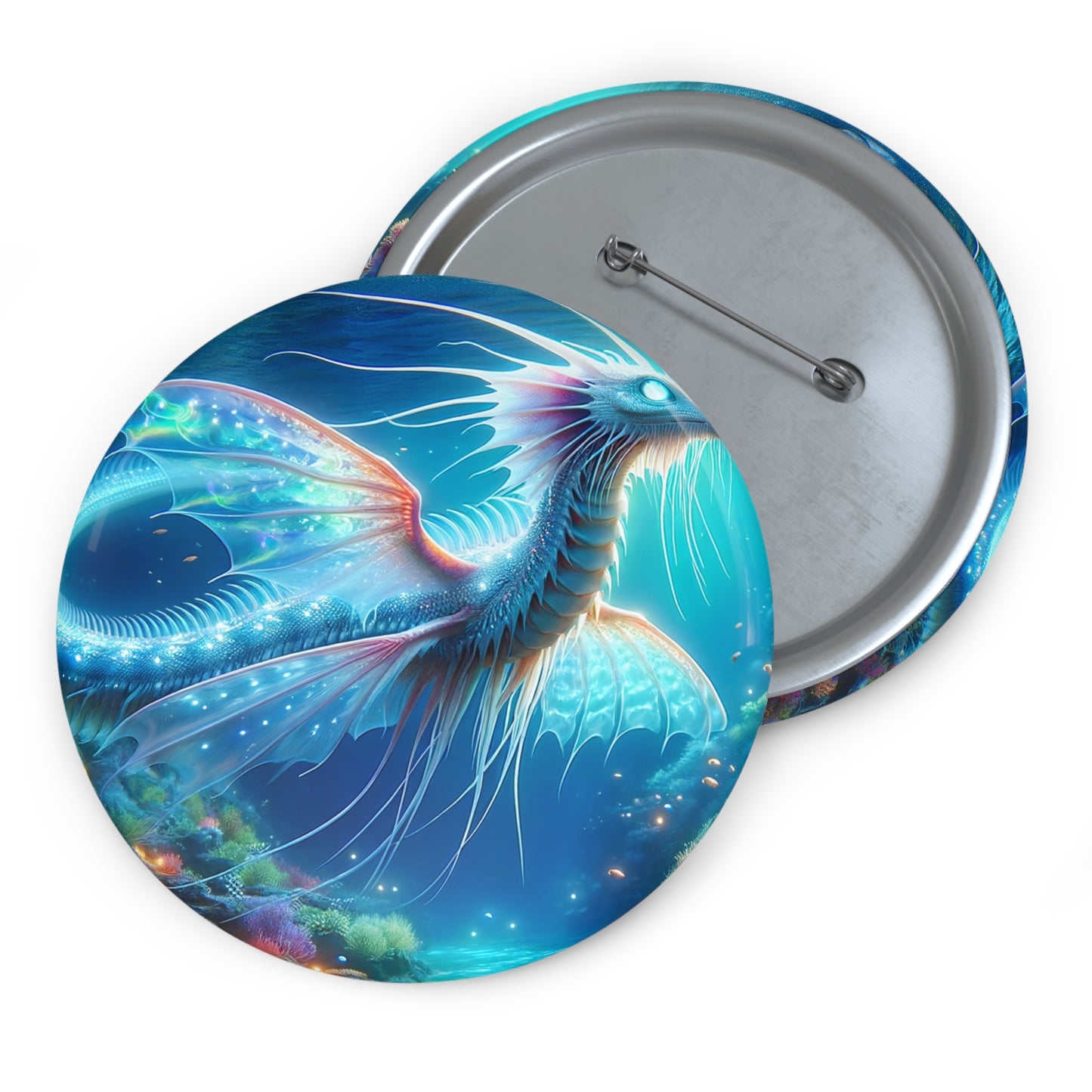 Spilla | Spilla da balia | Con spilla sul retro | Mitologia Acquatica | Drago Marino