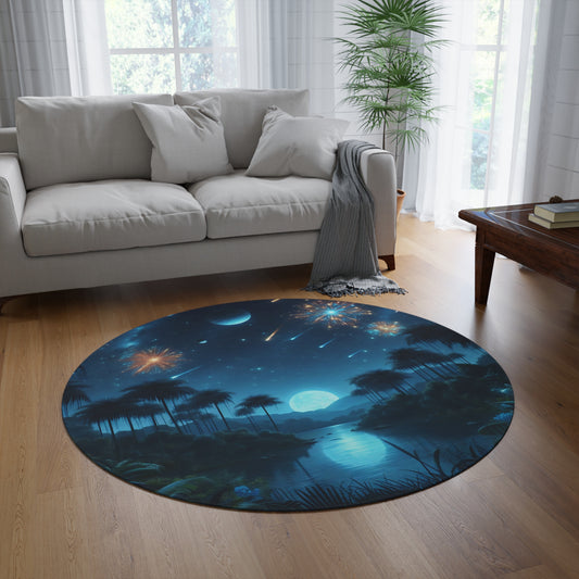 Vloerkleed | Rond | Kosmische Fantasie | Astralagos