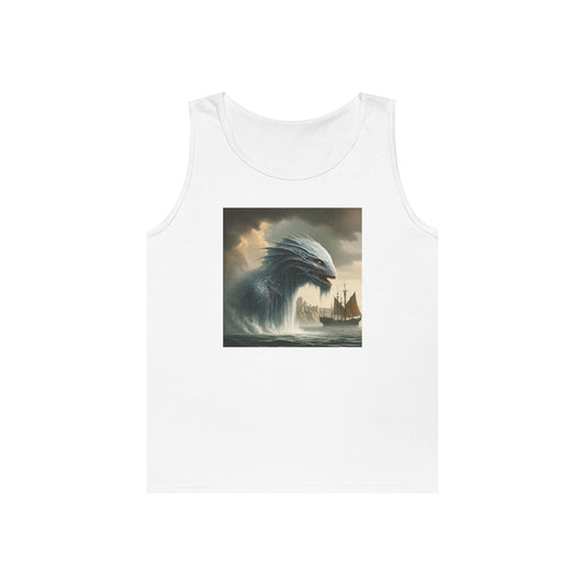 Camiseta de tirantes | Unisex | Algodón grueso | Mitología Nórdica | Jörmungandr | Serpiente