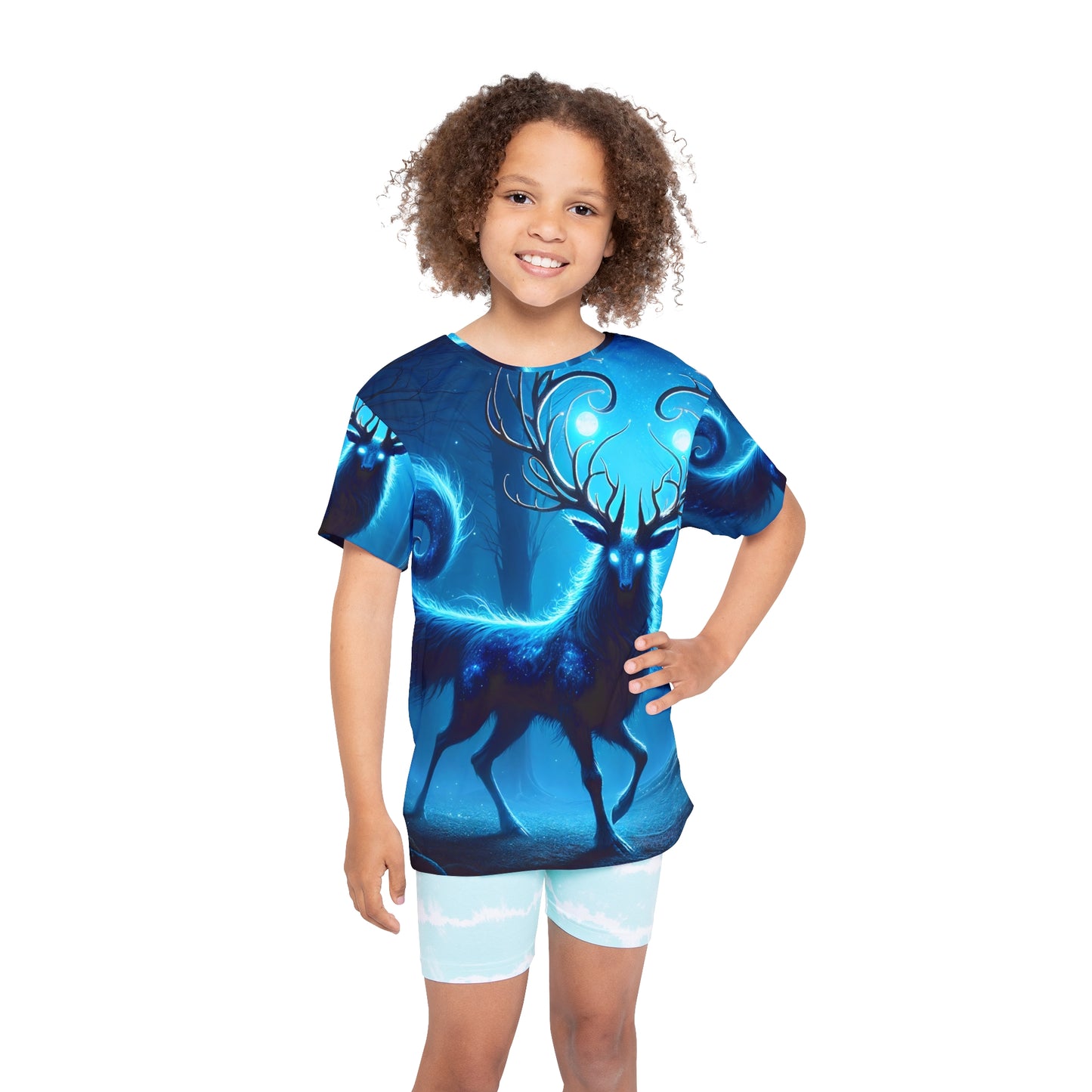 قميص رياضي | للأطفال | الغزال الأسطوري | أزرق روح