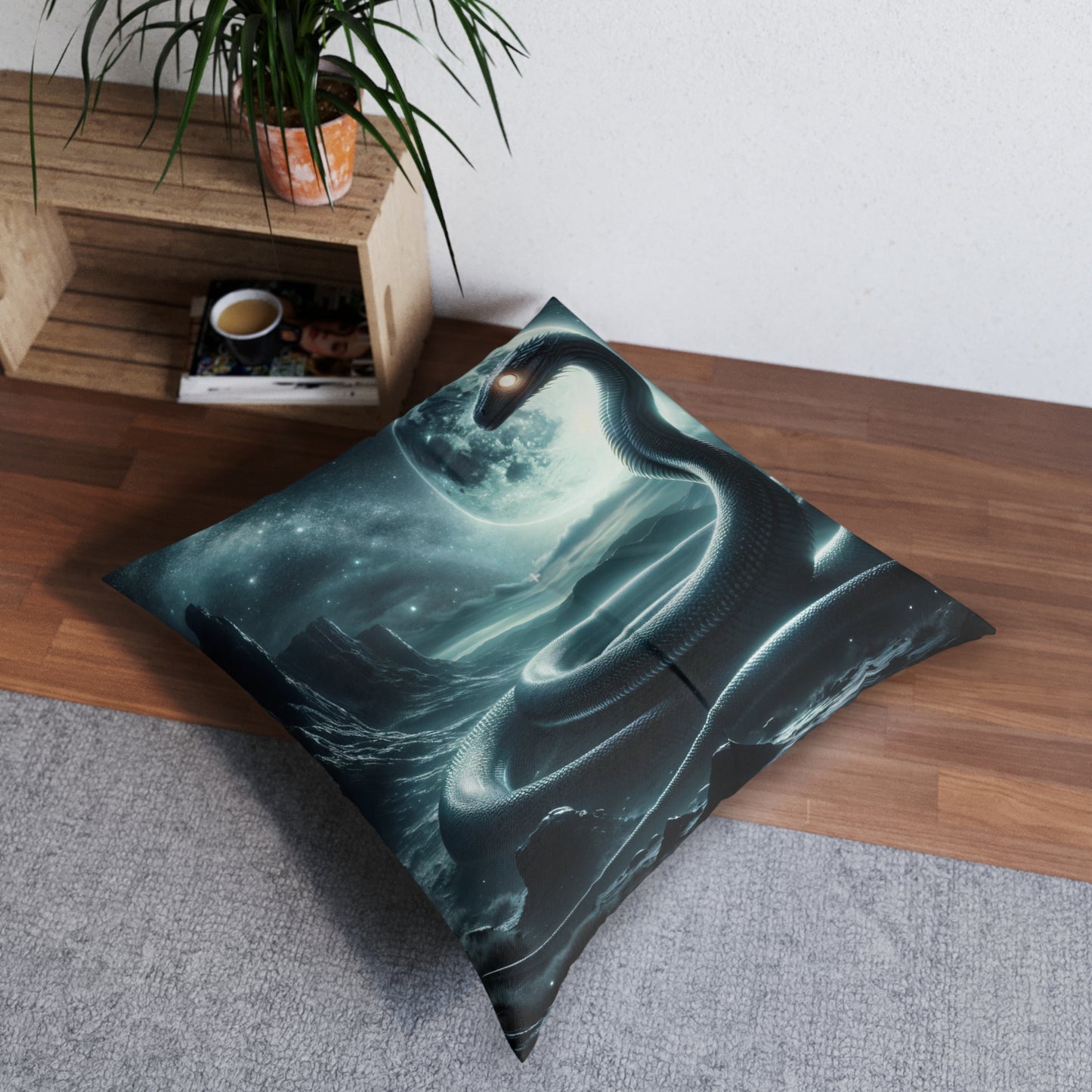 تکیہ | فرش کا تکیہ | ٹفٹڈ | مربع | نورس اساطیر | جورموندگندر | عظیم سمندر