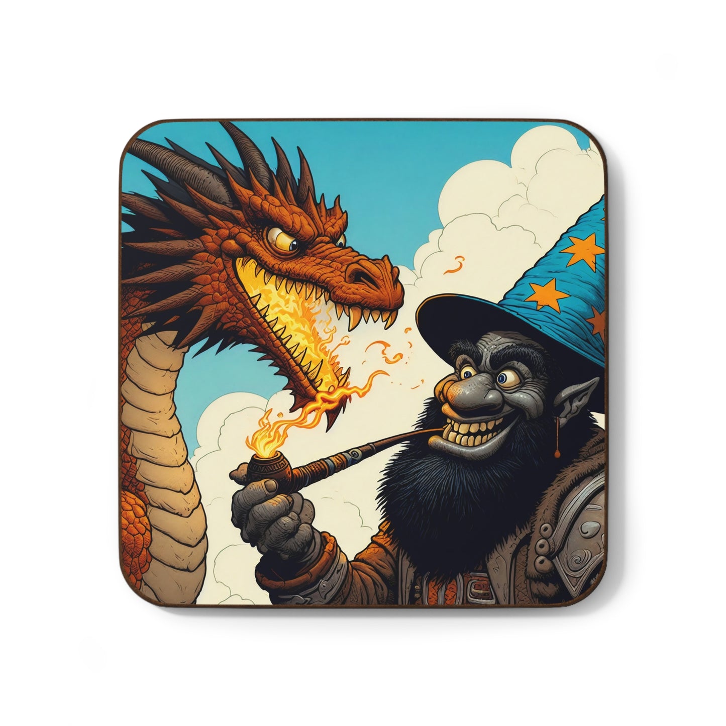 Podstawka | Płyta pilśniowa o dużej gęstości | Heroiczne fantasy | Smok i czarodziej