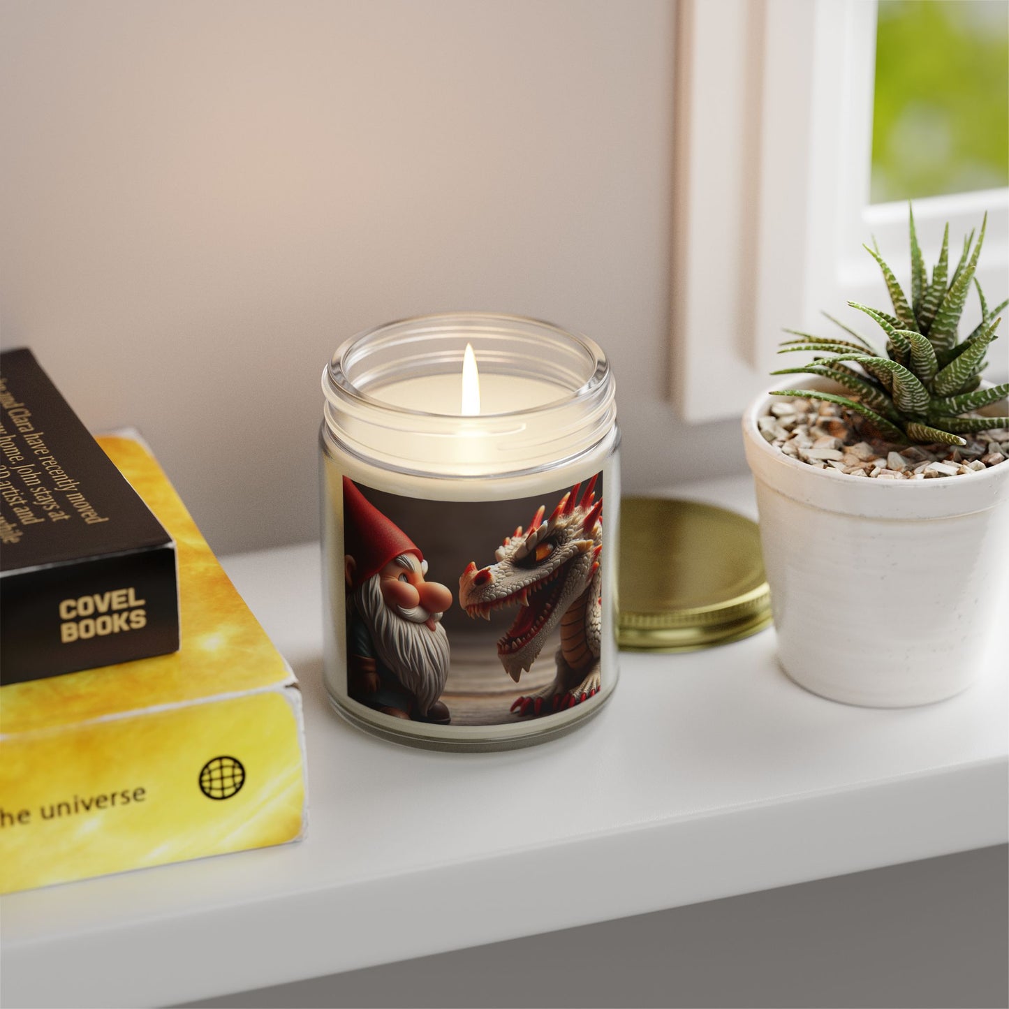 Vela perfumada | Fantasía Mitológica | Gnomo y Dragón