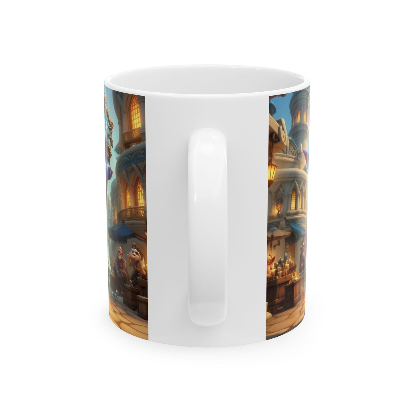 Tazza | Ceramica | Bianca | Gnomo Cronomantico | Mago del Tempo