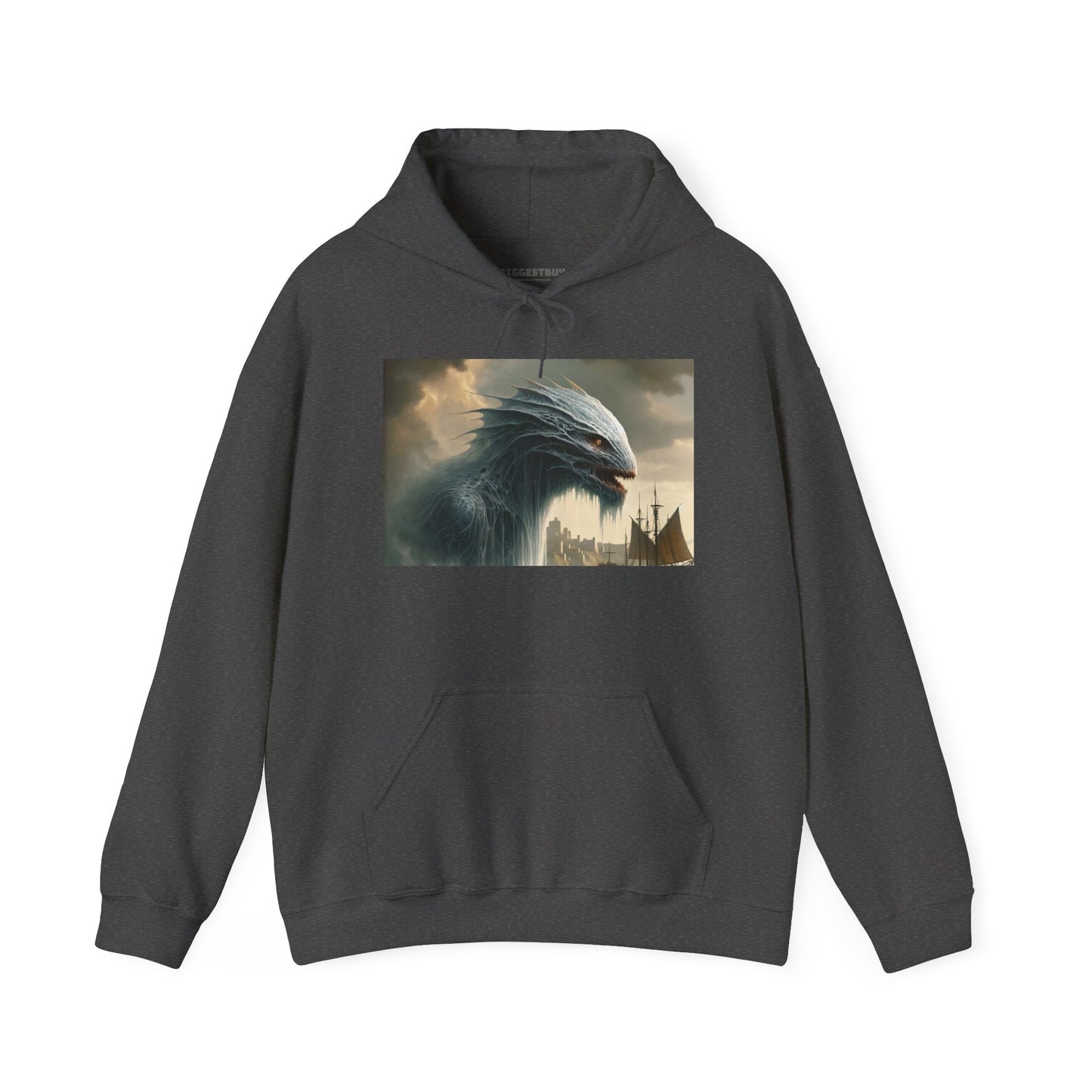 Felpa con cappuccio | Unisex | Felpa con cappuccio | Misto pesante | Mitologia Nordica | Jörmungandr | Serpente Marino