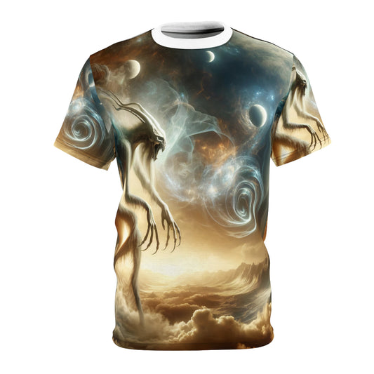 تي شيرت | طباعة شاملة | تي شيرت للجنسين | رعب كوني | محرك الواقع | كيان