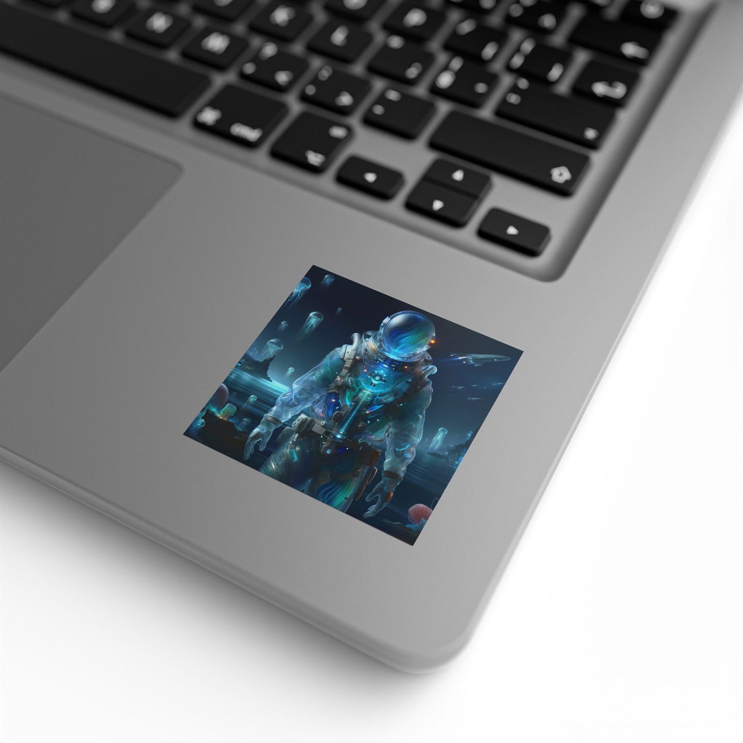 لفة ملصقات | مربعة | خيال علمي بحري | مستكشف الفضاء