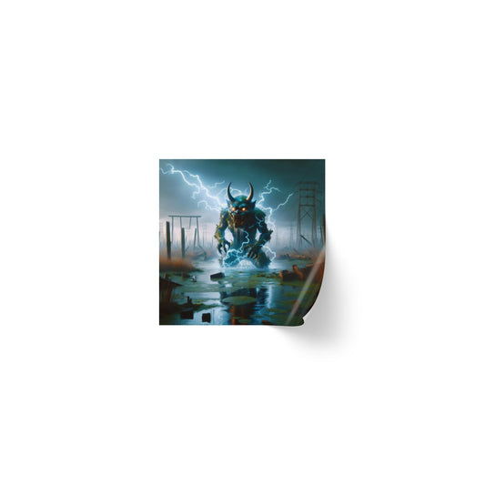 Stickerlabelrol | Vierkant | Noordse Elektrische Horror | Jötunn