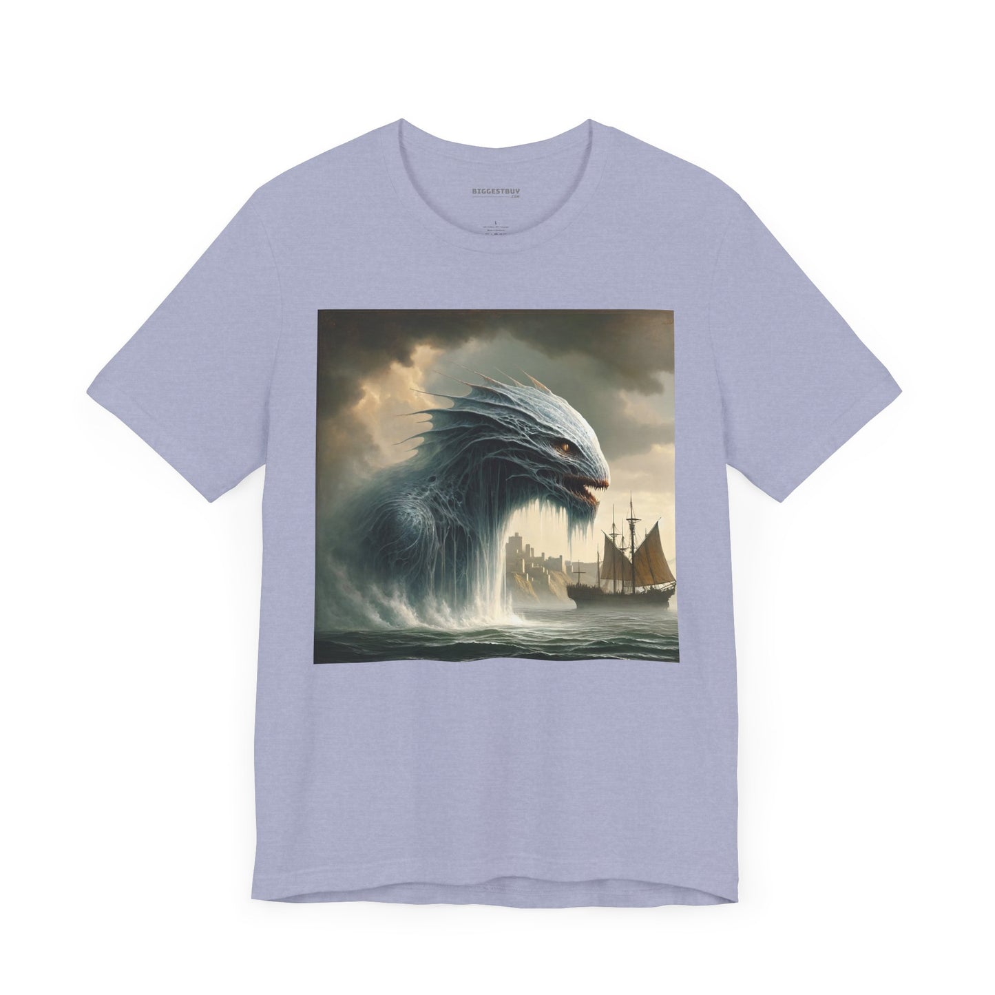 T-shirt | Unisex | Maglietta in jersey | Manica corta | Mitologia Nordica | Jörmungandr | Serpente Marino