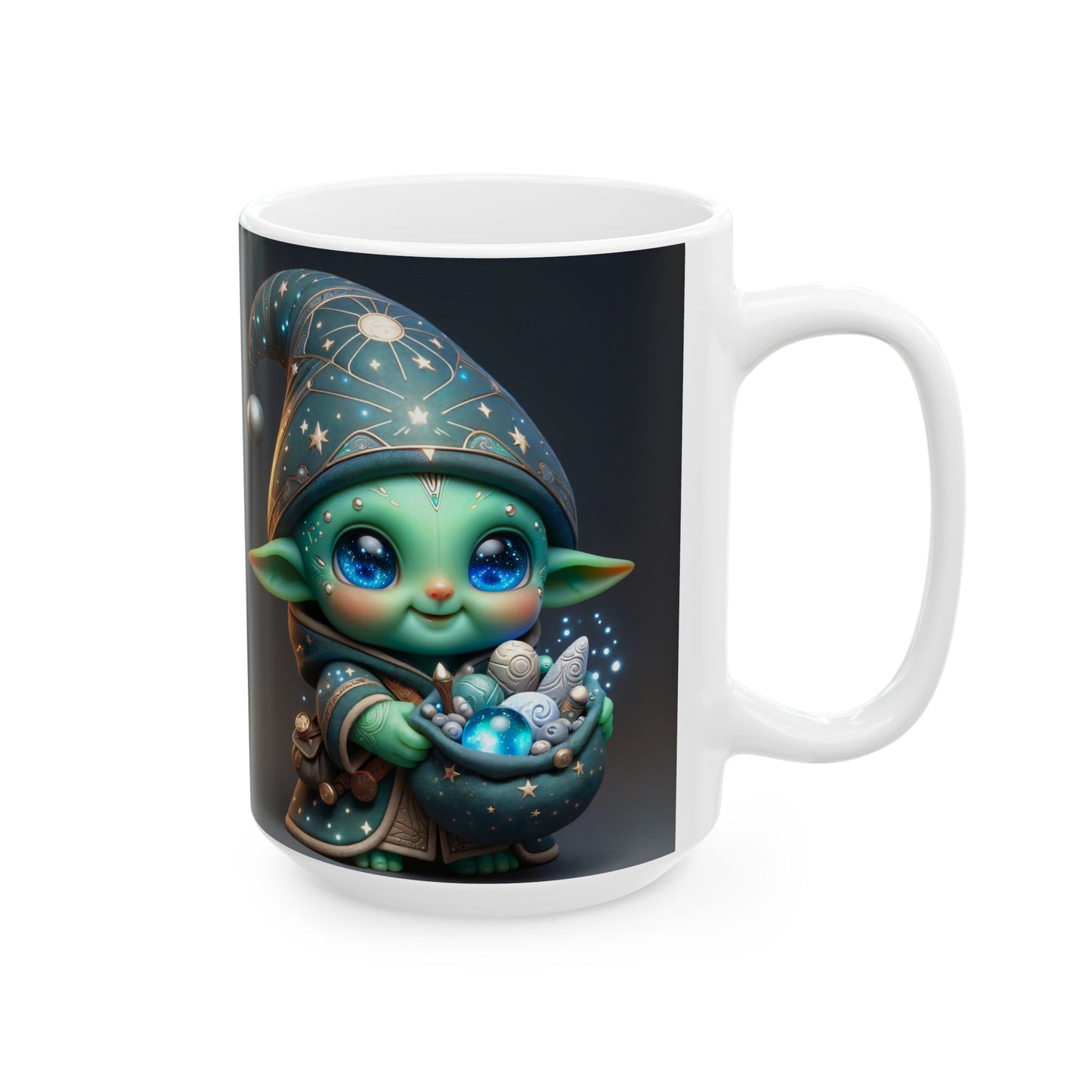 Kubek | Ceramiczny | Biały | Fantazja Kosmiczna | Goblin Magiczny