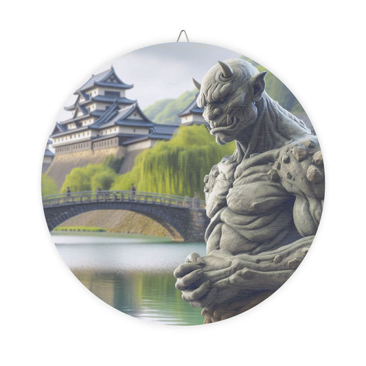 Sign | Wooden | Dark Fantasy | Yokai Lore | Oni