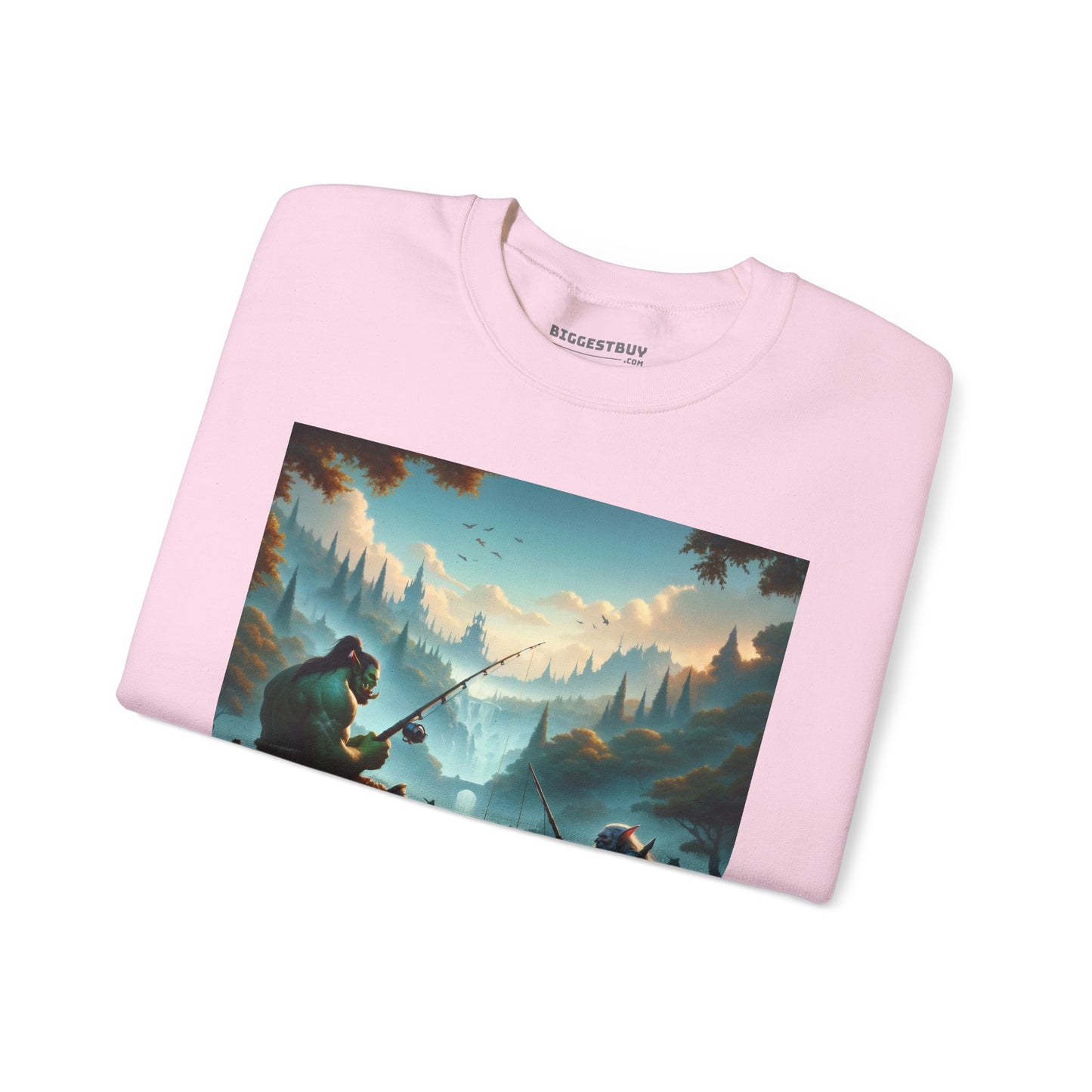 Bluza dresowa | Unisex | Okrągły dekolt | Gruba mieszanka | Fantasy międzyrasowe | Orc i krasnolud