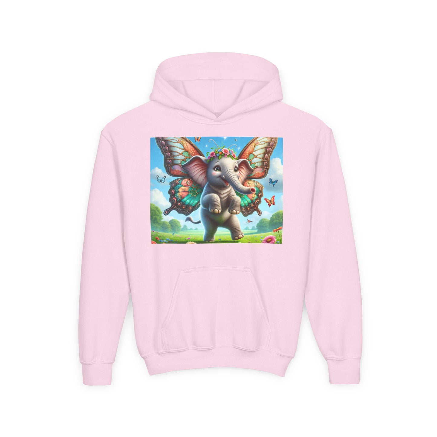 Bluza dresowa | Młodzieżowa | Z kapturem | Gruba mieszanka | Baśniowa fauna | Airavata | Słonik