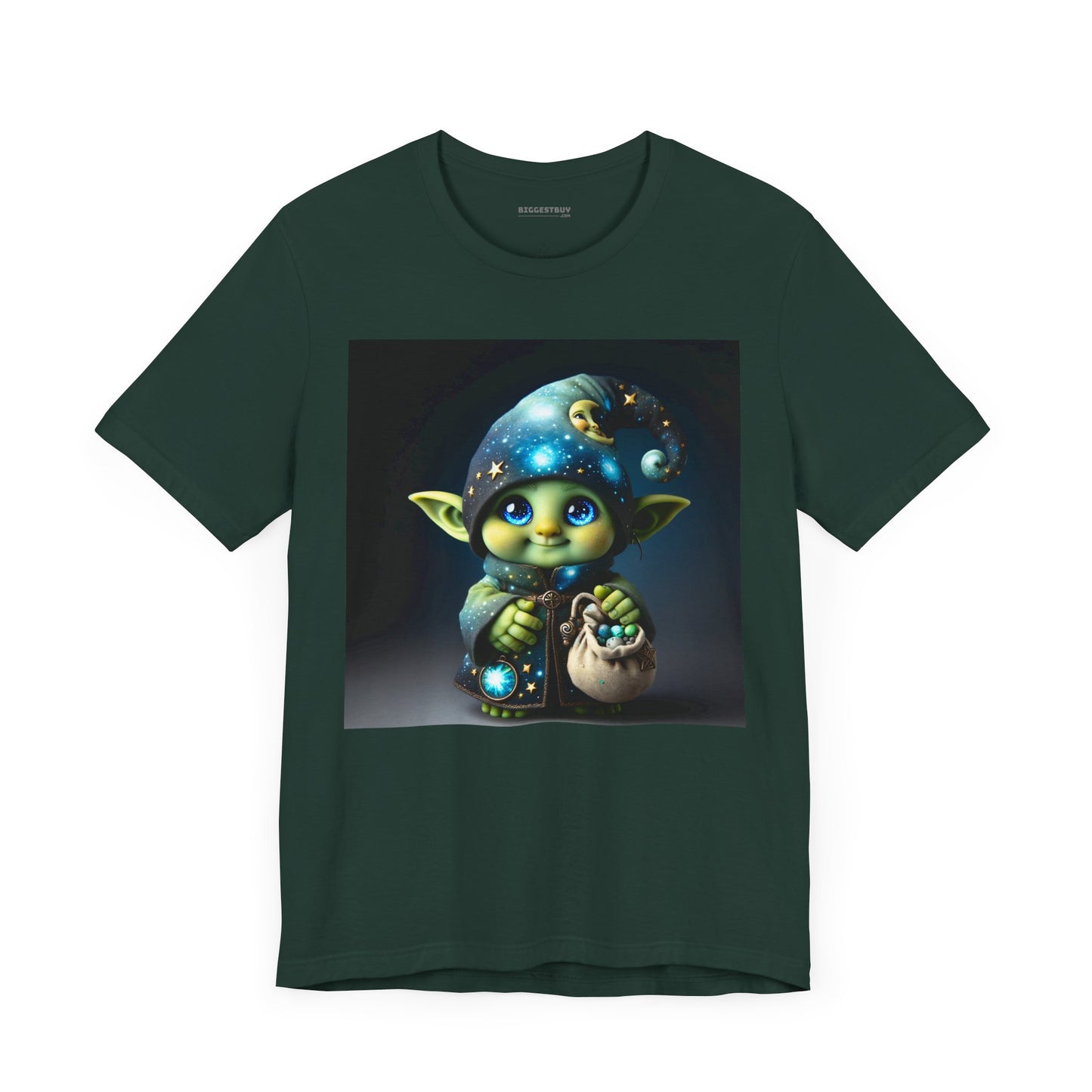 T-skjorte | Unisex | Jersey-T-skjorte | Kort erme | Fantasi | Skogsalv | Trollmann