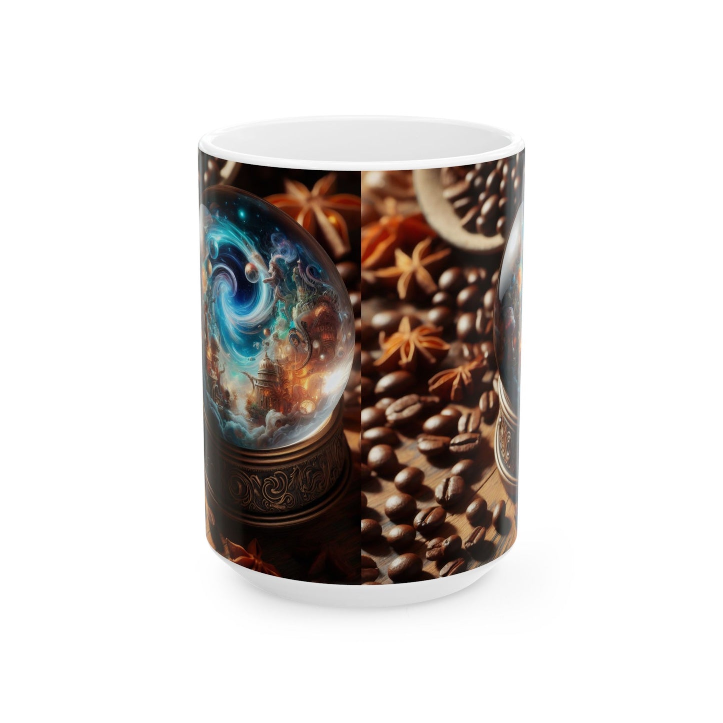 Tazza | Ceramica | Bianca | Cosmologia Nordica | Globo Magico