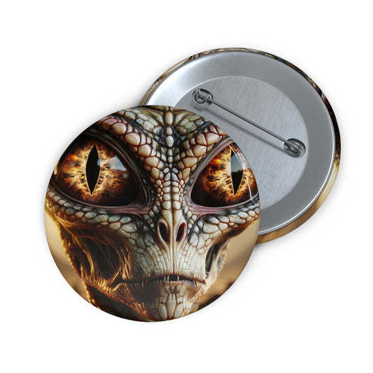 Spilla | Spilla da balia | Con spilla sul retro | Alieno Rettiloide | Fantascienza | Extraterrestre