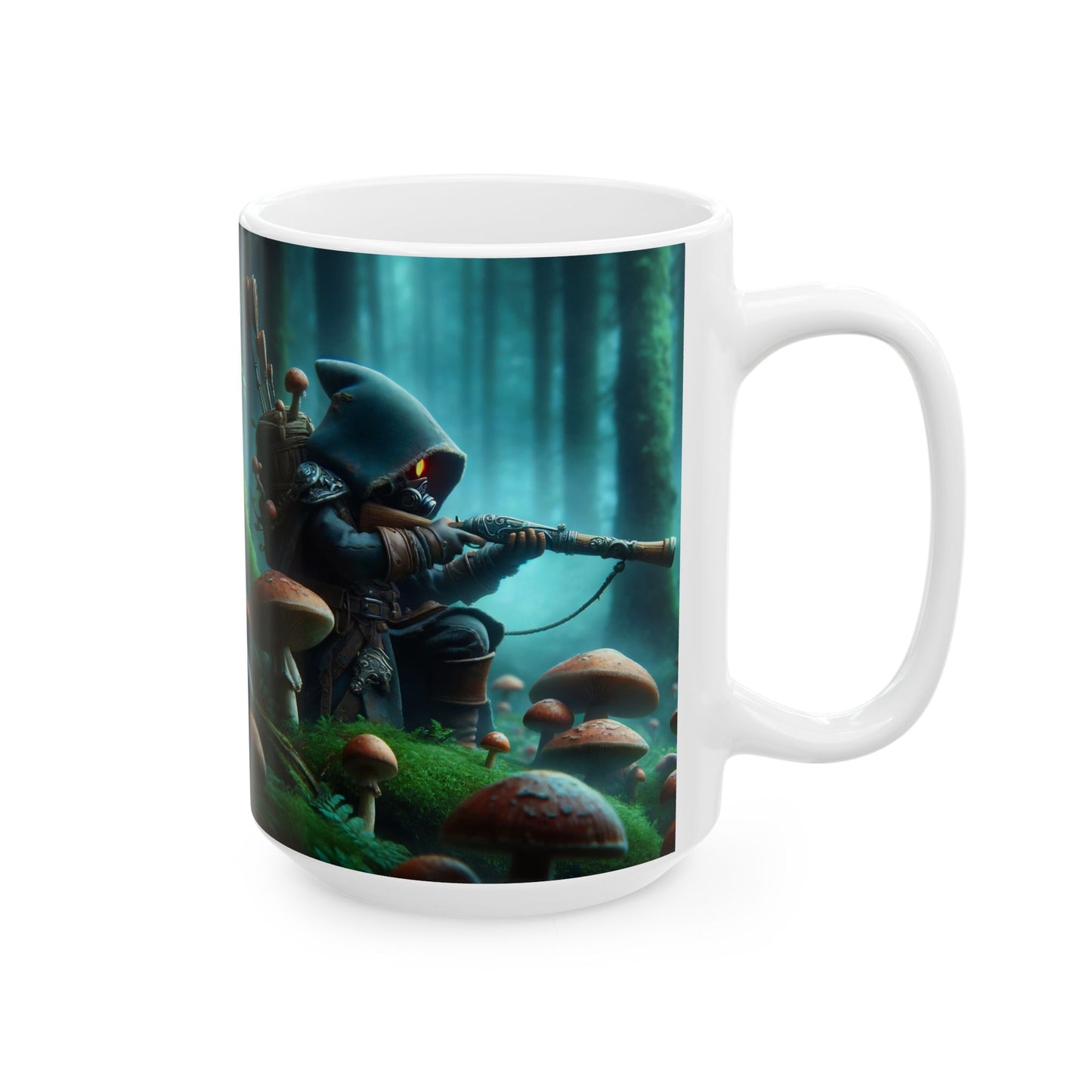 Mok | Keramiek | Wit | Myconomantiek | Bosgeest-wachter