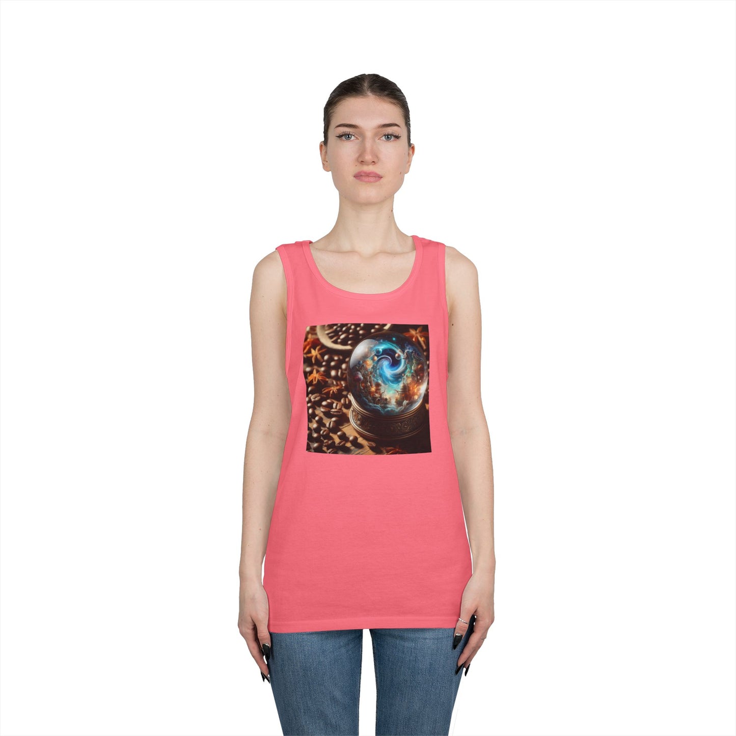 Tanktop | Unisex | Schwere Baumwolle | Kosmische Mythologie | Schneekugel