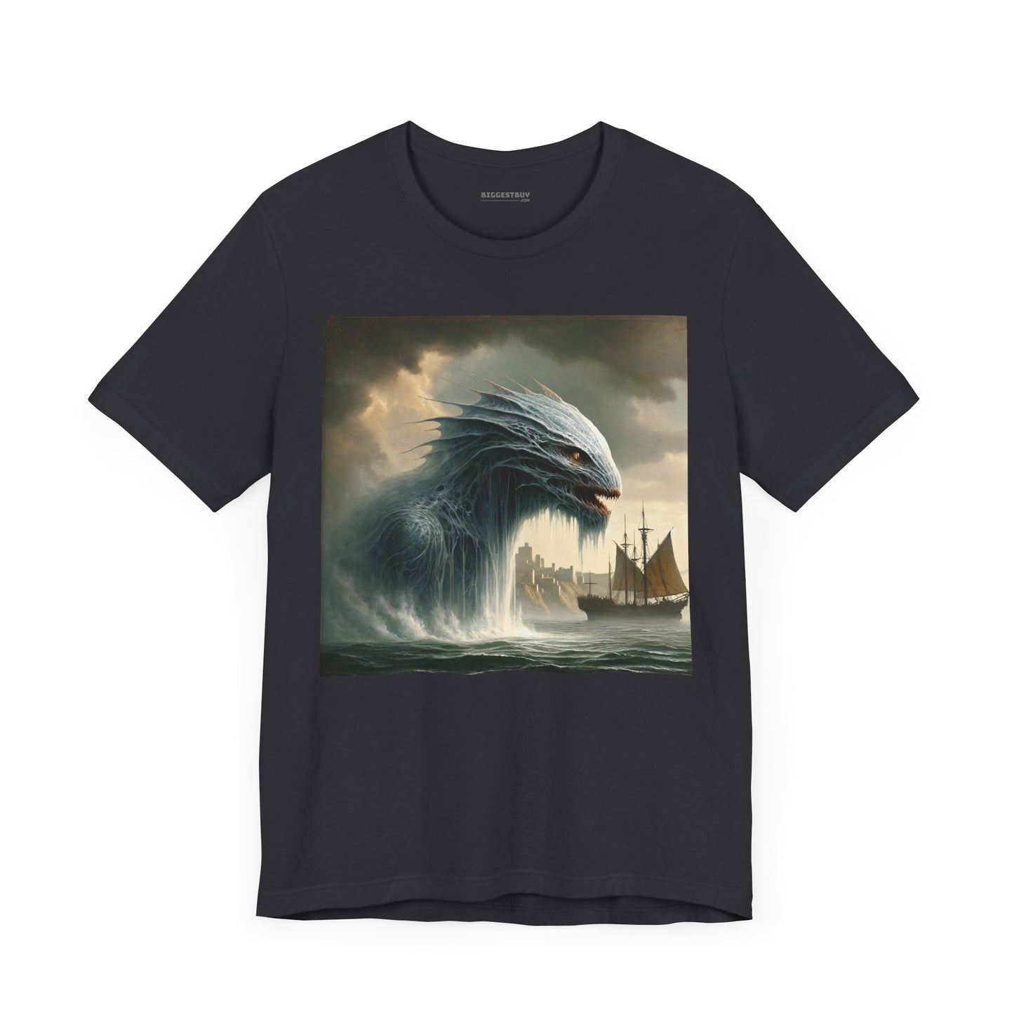 T-shirt | Unisex | Maglietta in jersey | Manica corta | Mitologia Nordica | Jörmungandr | Serpente Marino