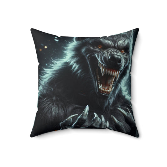Pillow | Polyester | Square | Dark Fantasy | Lycanthrope | Werewolf