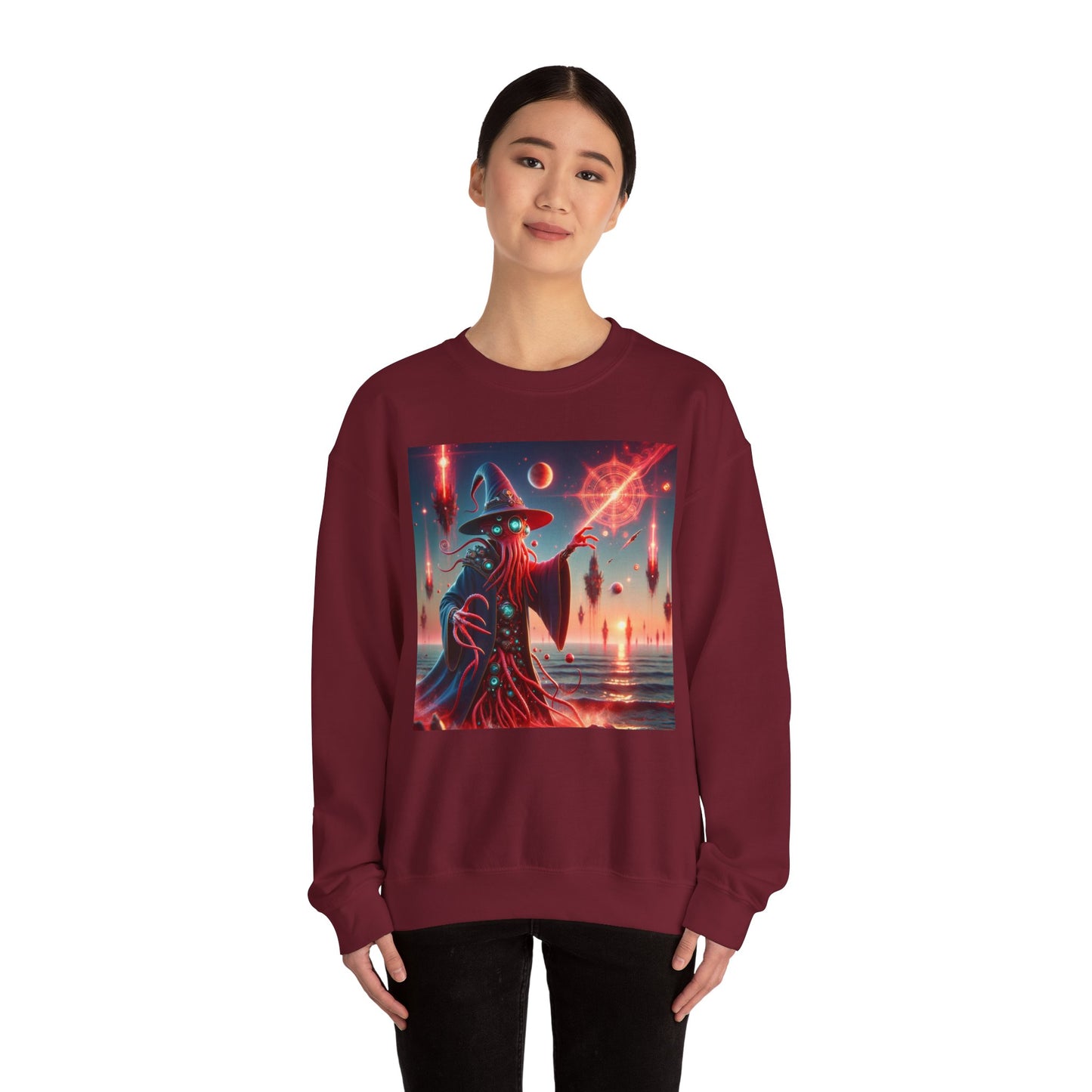 Genser | Unisex | Rund hals | Kraftig blanding | Kosmisk Skrekk | Illithid Trollmann