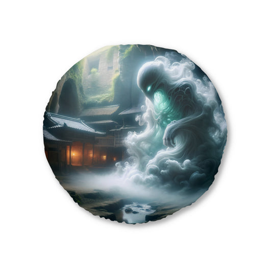 Pillow | Floor Pillow | Tufted | Round | Japanese Yokai | Spirit Apparition