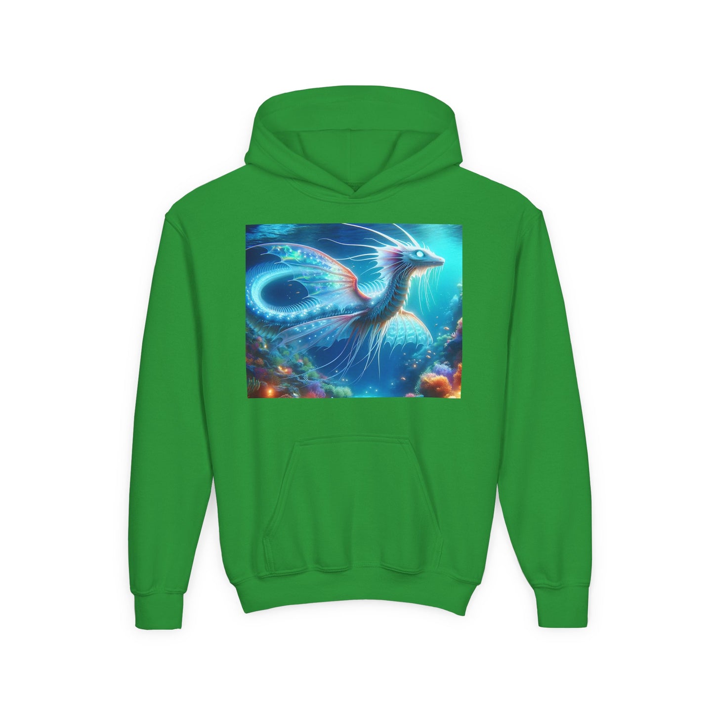 Bluza dresowa | Młodzieżowa | Z kapturem | Gruba mieszanka | Mitologia morska | Ryujin | Smok wodny