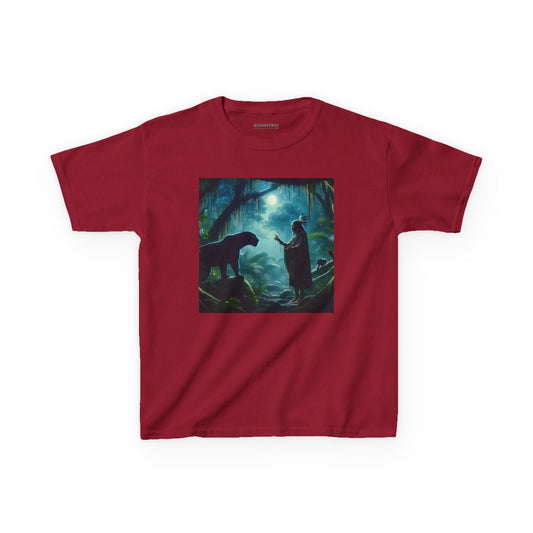 T-Shirt | Koszulka dziecięca | Ciężka bawełna | Mistyczny szamanizm | Spotkanie dzikości