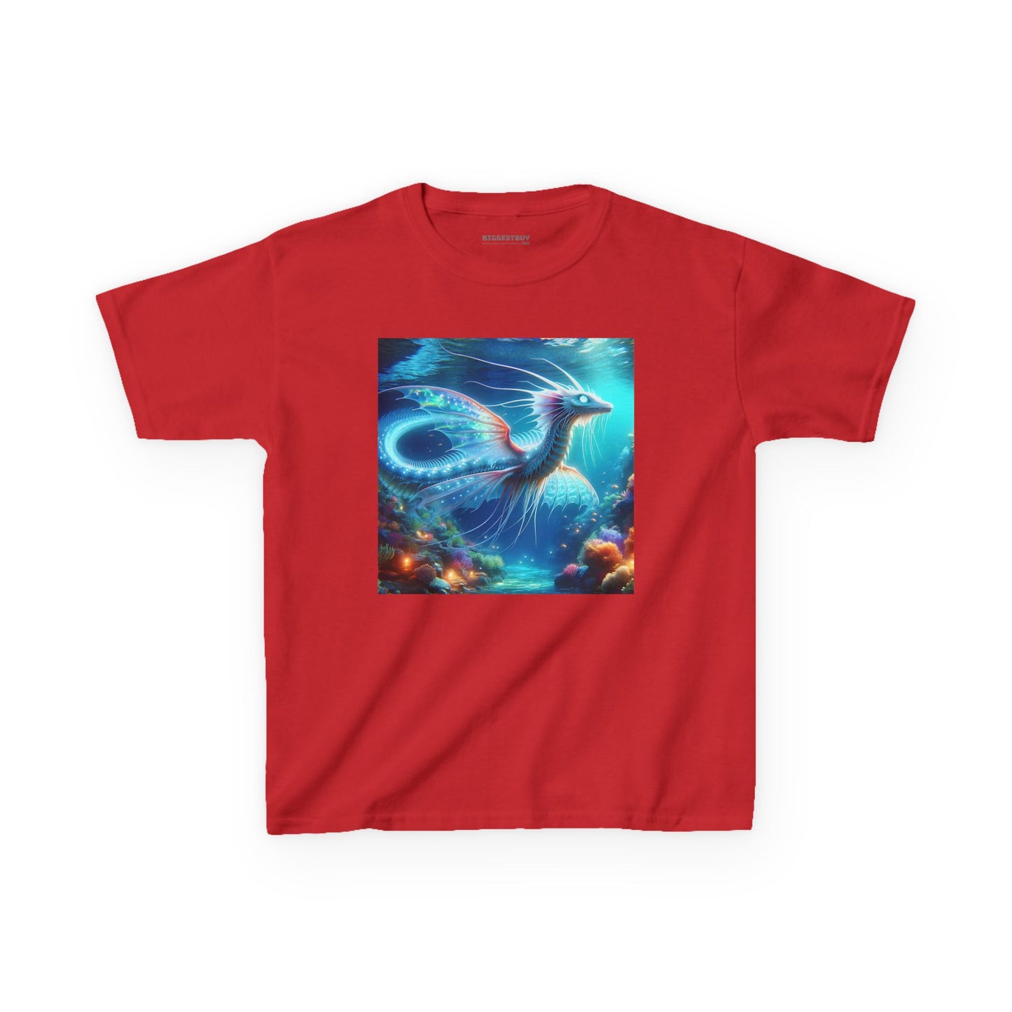 T-Shirt | Koszulka dziecięca | Ciężka bawełna | Mitologia morska | Ryujin | Smok wodny