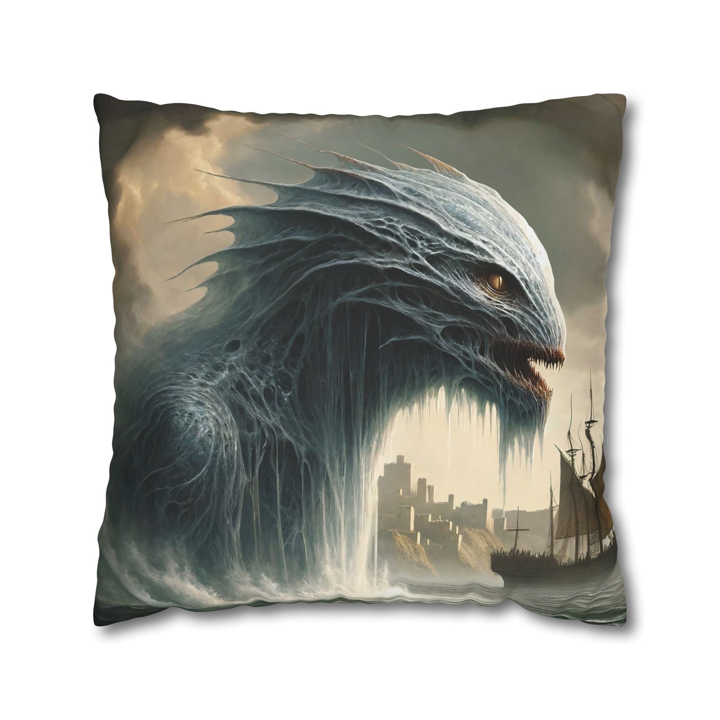 Federe | Quadrato | Tela di poliestere | Mitologia Nordica | Jörmungandr | Serpente Marino