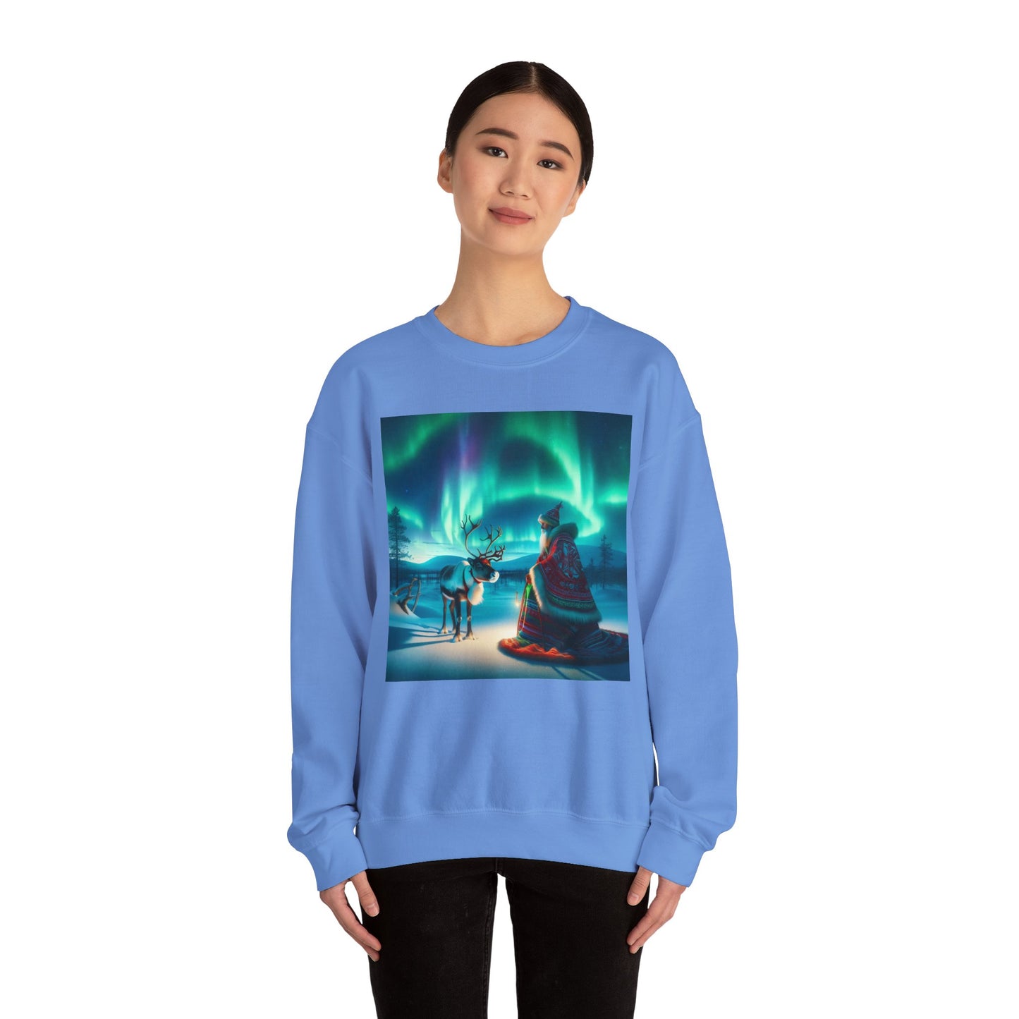 Bluza dresowa | Unisex | Okrągły dekolt | Gruba mieszanka | Szamanizm Polarny | Wizja Saamów