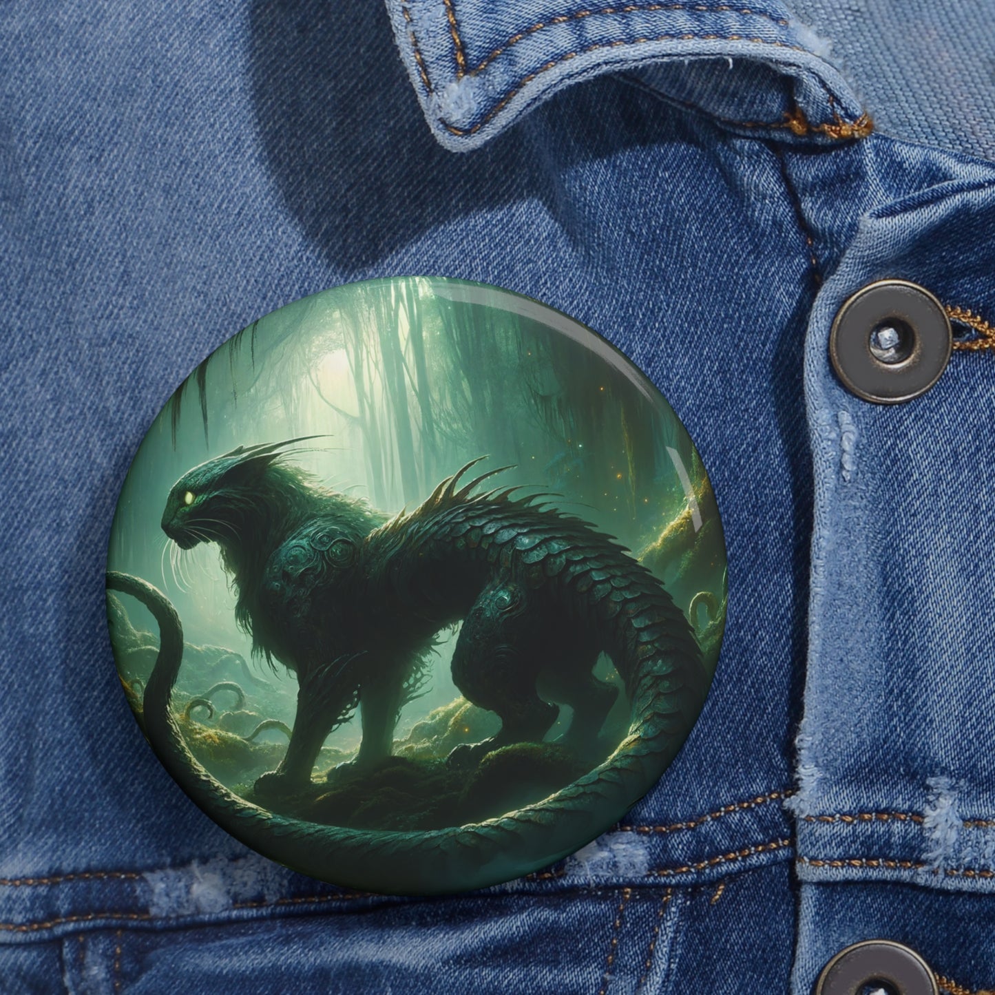 Button | Speldbutton | Met speld | Donkere Fantasie | Chimera | Bewaker