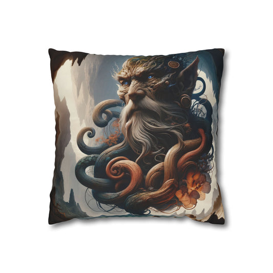 تکیہ پوش | مربع | پالئیےسٹر کینوس | سمندری افسانہ | عمیق سمندری دیوتا