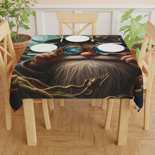 Masa Örtüsü | Steampunk Fantezi | Cüce Büyücü | Portre