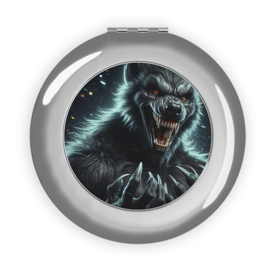 Mirror | Travel Mirror | Compact | Dark Fantasy | Lycanthrope | Werewolf