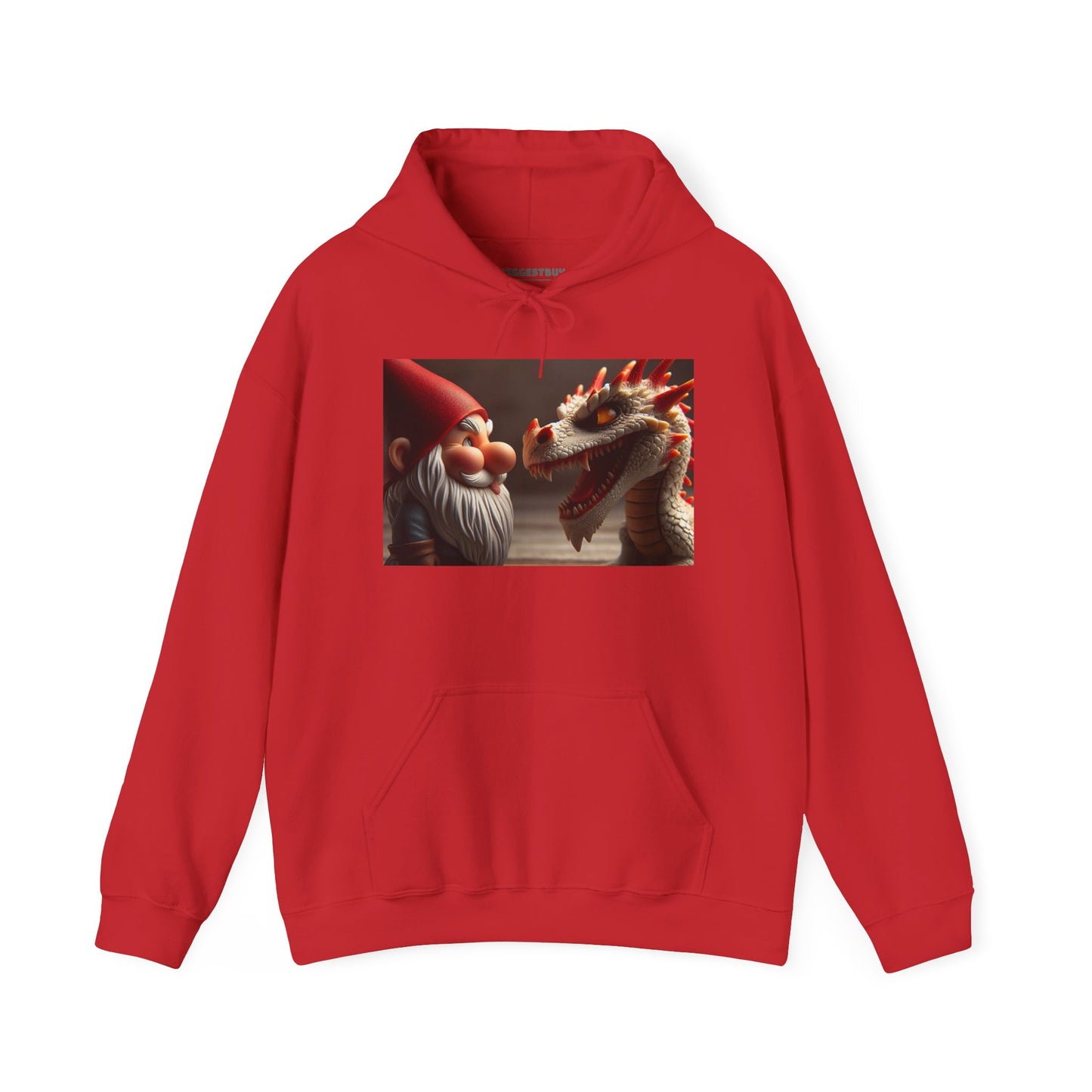 Bluza z kapturem | Unisex | Bluza dresowa z kapturem | Gruba mieszanka | Fantasy folklorystyczne | Gnom i Smok