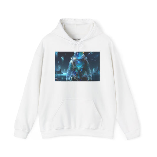 Kapuzenpullover | Unisex | Kapuzen-Sweatshirt | Schwere Mischung | Weltraum-Biolumineszenz | Astronaut