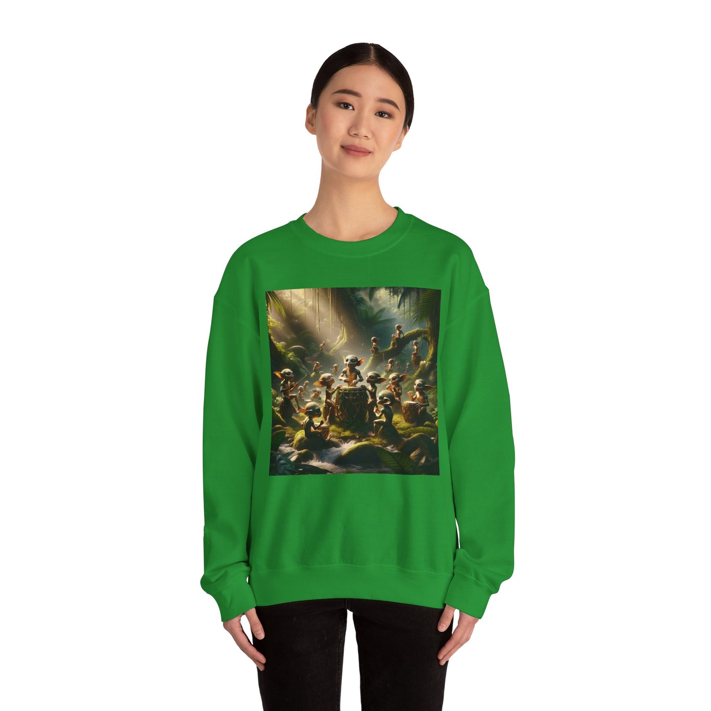 เสื้อสเวตเตอร์ | ยูนิเซ็กส์ | คอกลม | ผ้าผสมเนื้อหนา | แฟนตาซีป่า | วิถีธรรมชาติ | ภูตน้อย