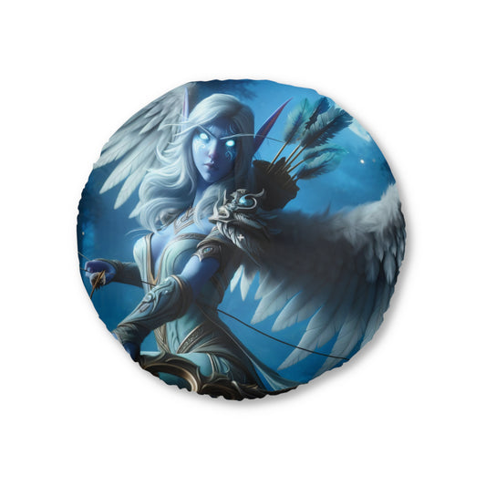 تکیہ | فرش کا تکیہ | ٹفٹڈ | گول | آسمانی فرشتہ تیرانداز | فرشتہ جنگجو