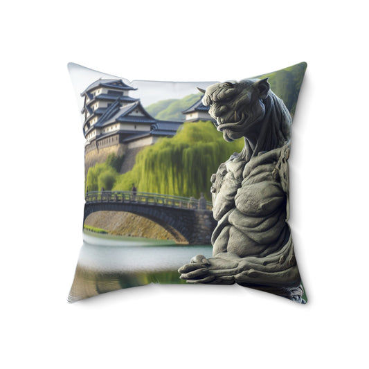 Pillow | Polyester | Square | Dark Fantasy | Yokai Lore | Oni