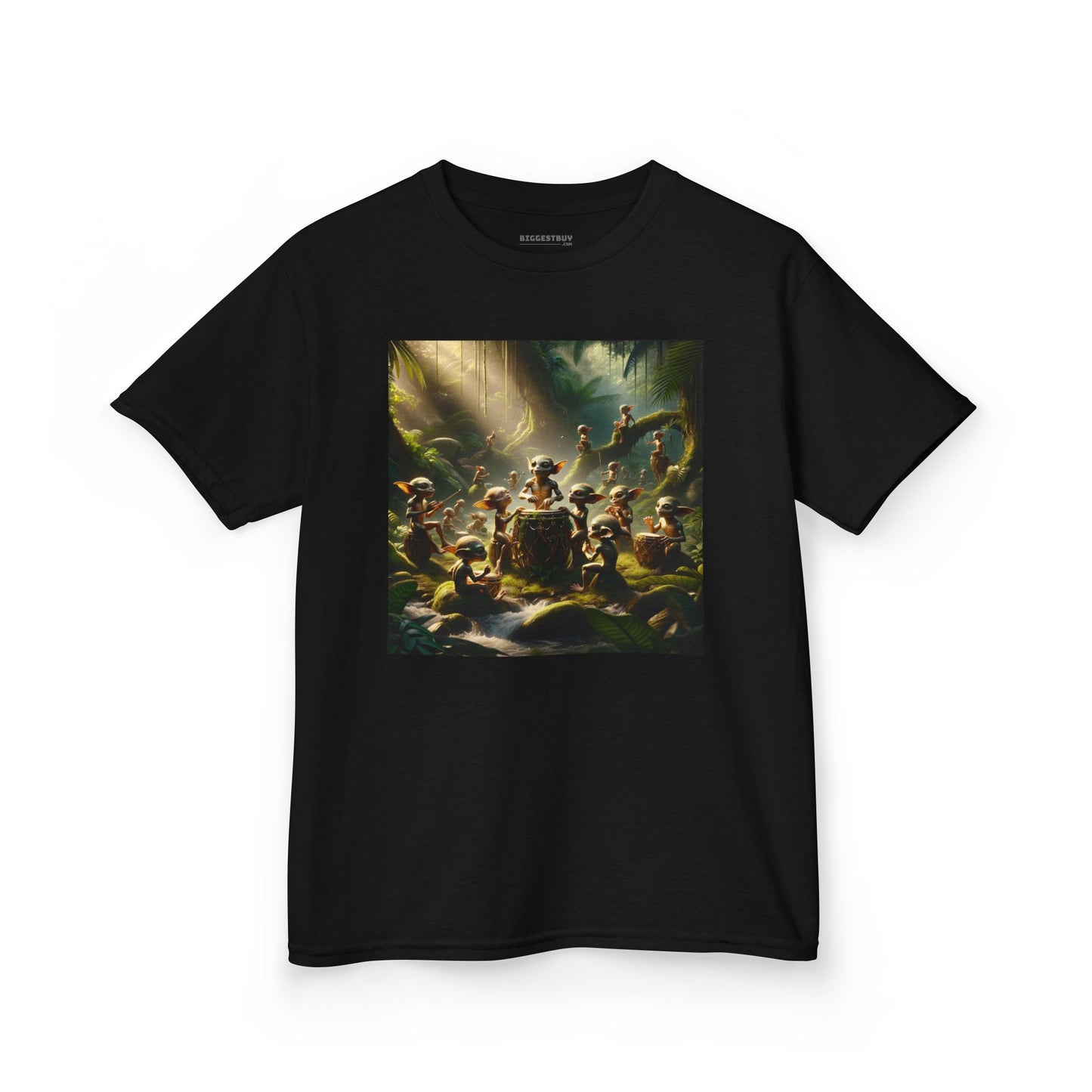 Tシャツ | キッズTシャツ | ヘビーコットン | 森の精霊 | 太鼓の儀式 | 妖精