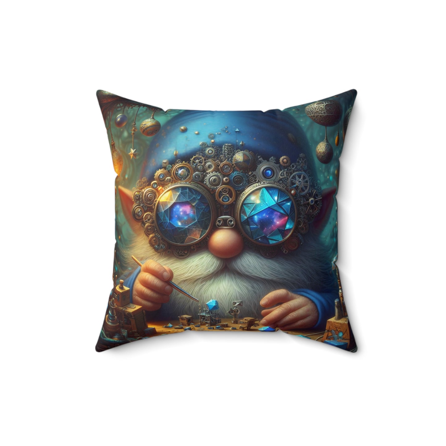 Bantal | Poliester | Persegi | Folklor Nordik | Tomte | Gnome Alkemis