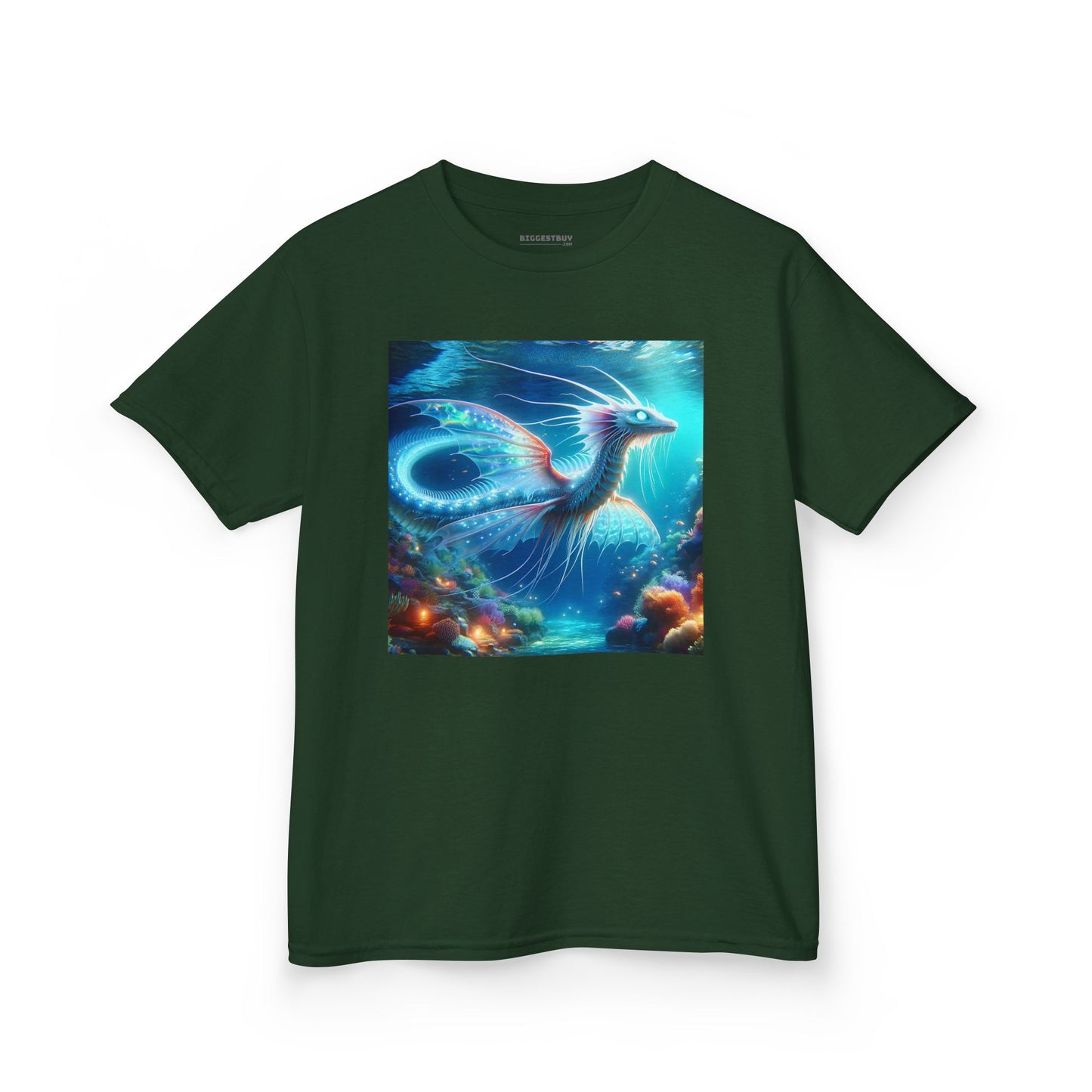 T-Shirt | Koszulka dziecięca | Ciężka bawełna | Mitologia morska | Ryujin | Smok wodny
