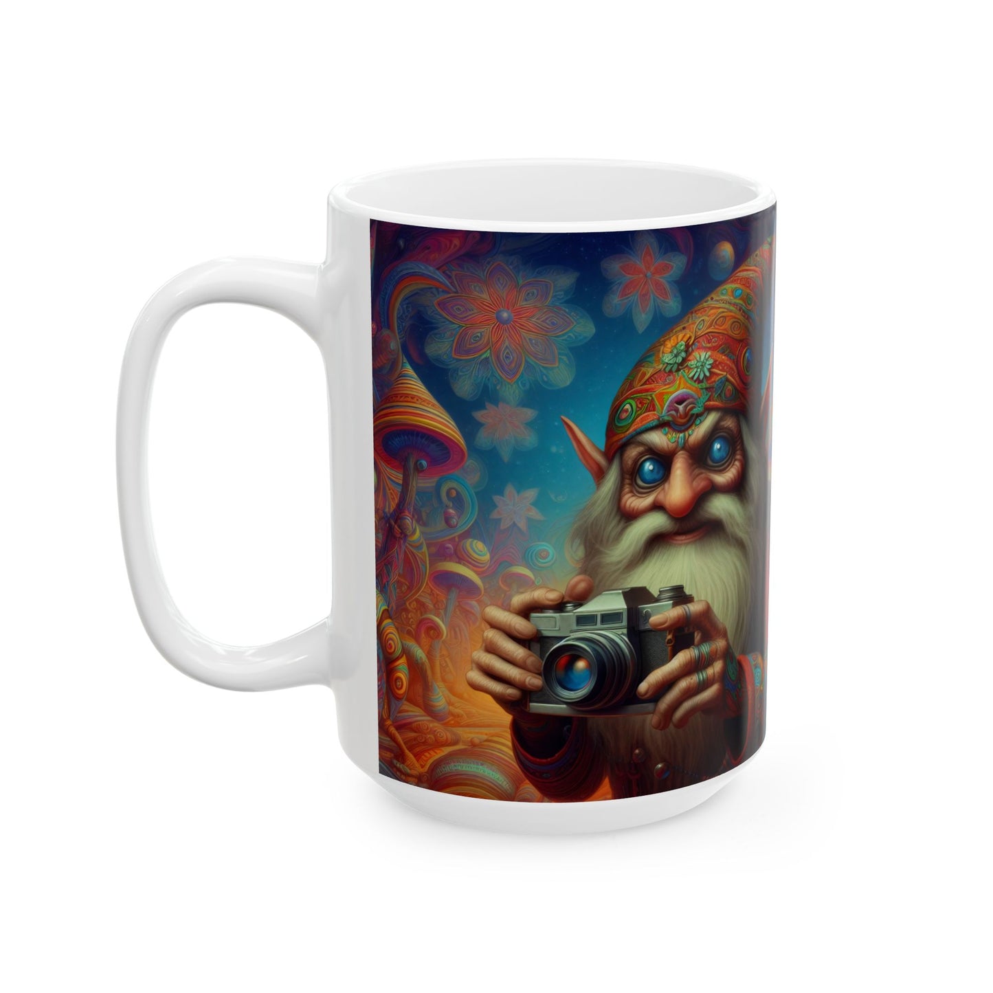 Krus | Keramikk | Hvit | Fantasy | Psykedelisk | Domovoi