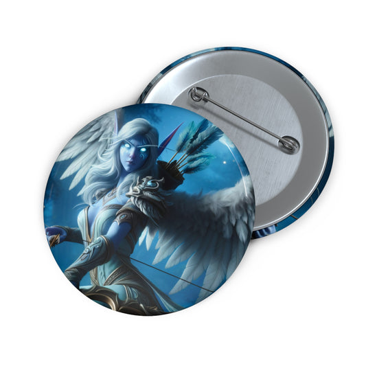 Button | Pin Button | Pin-Back | Celestial Fantasy | Angel Archer