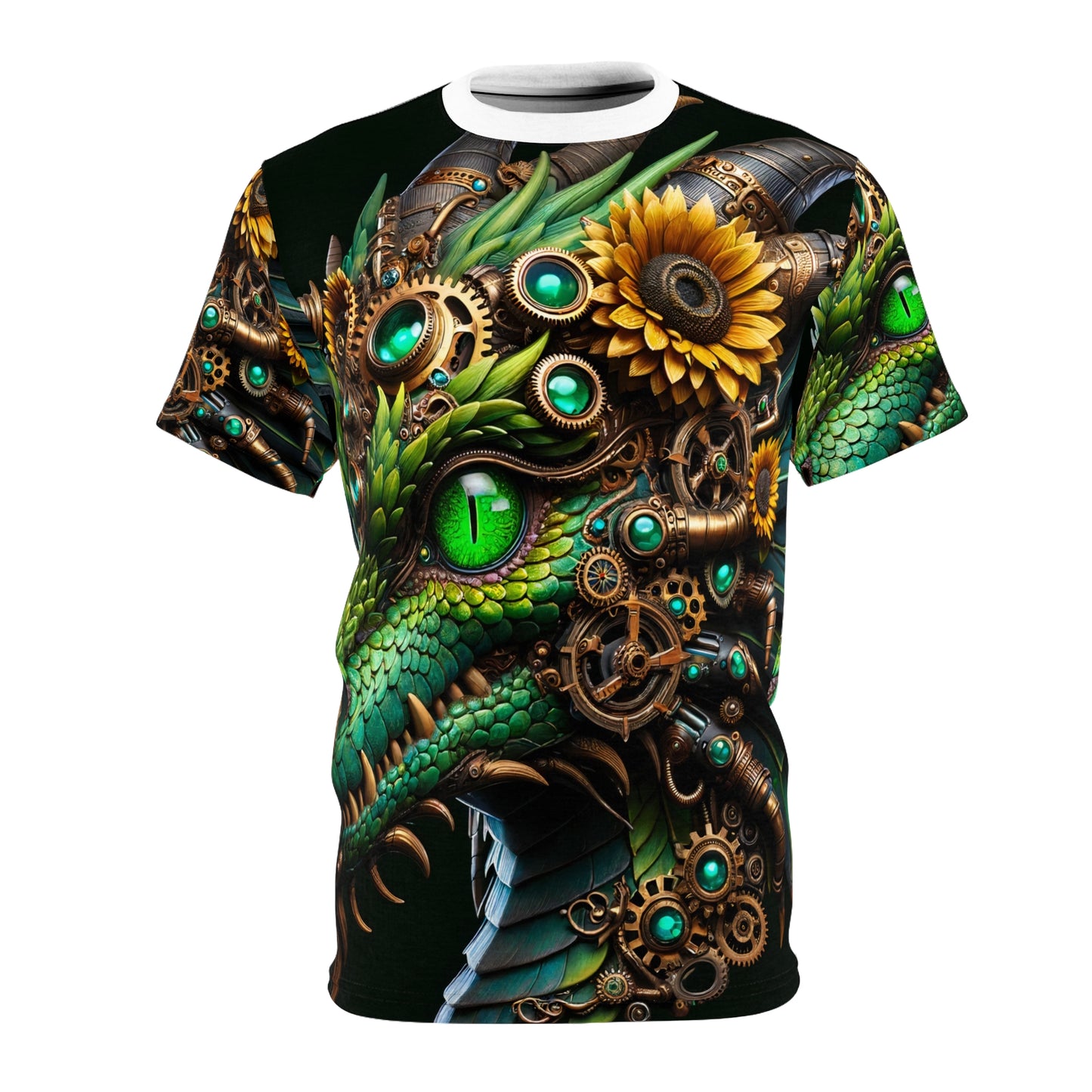 Tシャツ | 全面プリント | ユニセックスTシャツ | スチームパンク | メカニカルファンタジー | ドラゴン